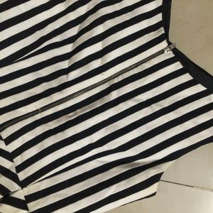 MIDI Black And White ZARA Dress