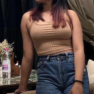 Sexy Brown Crop Top