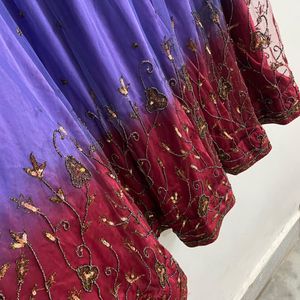 Purple Vintage Lehnga Handwork With Heavy Duppata