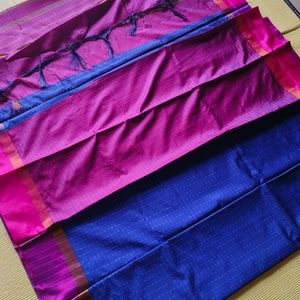 Blue and Magenta Silk Saree – Perfect for Occasion