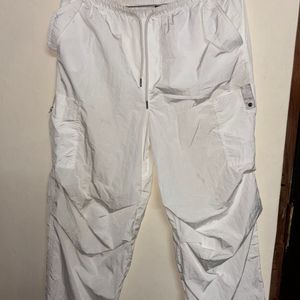 H&M White Parachute Pants