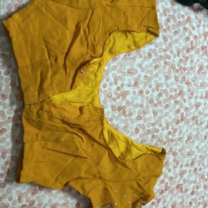 Saree Blouse Mustard Color