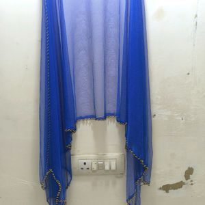 Beautiful Blue Color Net Dupatta