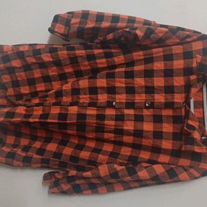 Orange Checked Shirt