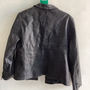 Charcoal Leather Jacket