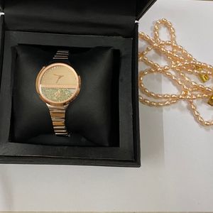 Brand New OMAX Rose Gold Studded Ladies Watch