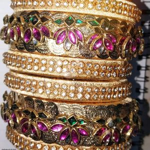 Gold Coin Bangles Set