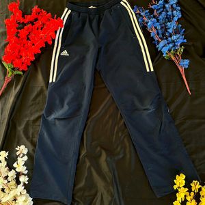 Adidas blue trackpants