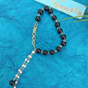 Black Beaded Bracelet