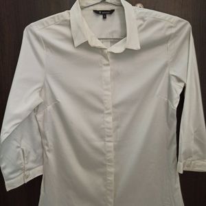 Van Huesen Woman White Regular Fit Formal Shirt