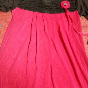 Pink Black Dress