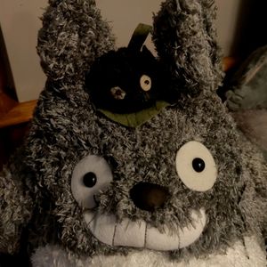 Large 50 Cm Totoro Plush With Dust Bunny On Top