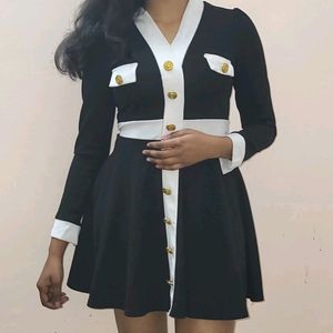 Korean Style Elegant Black Dress