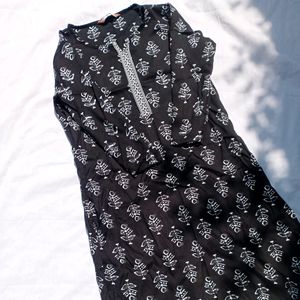 Black Printed Kurta 🖤🛍️