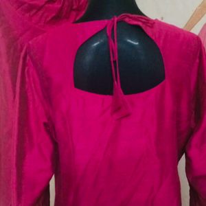 pink kurti set