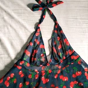 Halter Cherry Dress