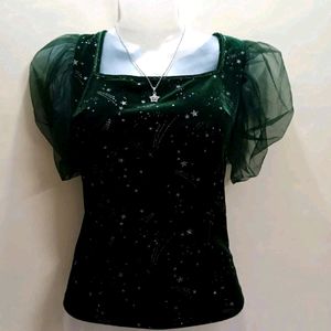 Bottle Green Gorgeous Shein Top✨️