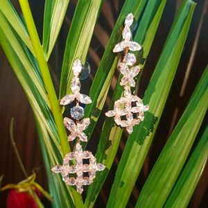 Western Korean Long Earrings Design