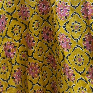 YELLOW COTTON KURTI