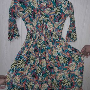 Beautiful Printed Frock Pure Cotton