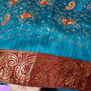 Embroidery Jute Saree