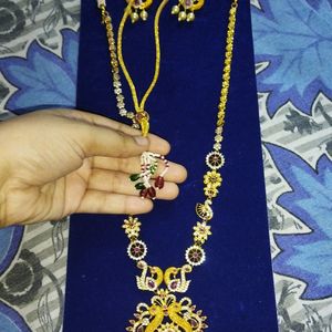 Jewellery Set (1 Gram Gold) And Bridal Blouse