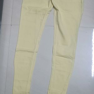 Cream/ Light Yellow Colour Jeans