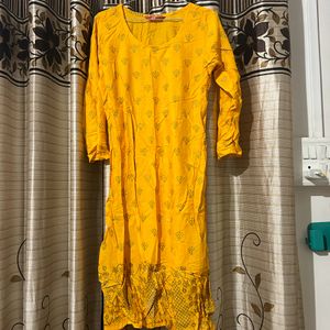 Mustard Yellow Sharara Set For Haldi