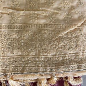 Georgette Chikan Kari Saree