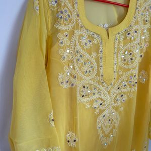 Lukhnavi work Kurti