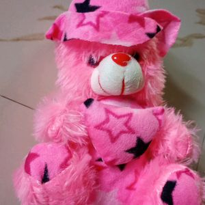 Pink Teddy With Heart