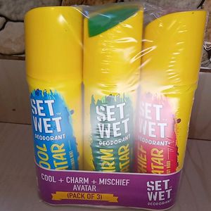 SET WET DEODRANT COMBO 3 IN 1 ONE PACK