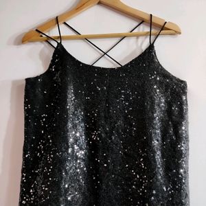 Carlton Women Black Sequin Worked Top