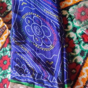 Bandhani Saree In Blue Shade