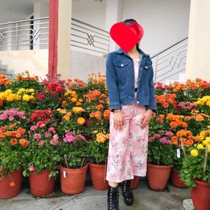 Pink,Flowerish Jumpsuit