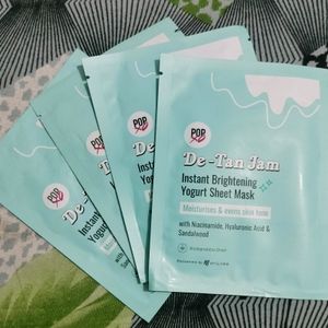 PACK OF 3 POPXO De - Tan Yogurt Sheet Mask