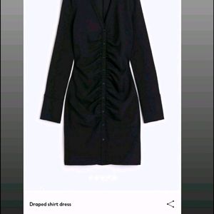 H&M Draped Shirt Dress