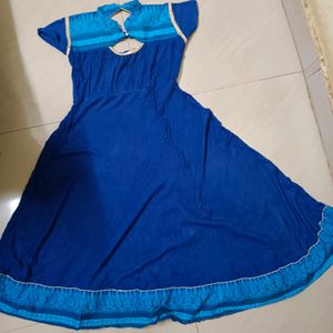 Royal Blue Anarkali Kurti