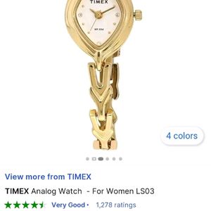 Timex Womens Watch Golden Chain