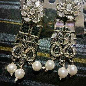 Oxidised Jwellery And Metal Earrings Combo Set