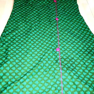 Long Green Coloured Sleevless Top