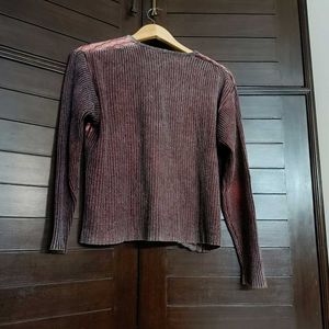 Celesto Women Brown Button Down Winter Sweater