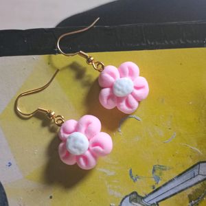 Pink Flower Earring