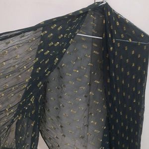 Black Dupatta With Gold Print