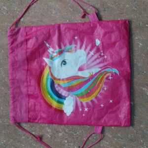 Pink Unicorn Drawstring Backpack