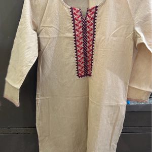 Srishti Beige Straight fit Kurta