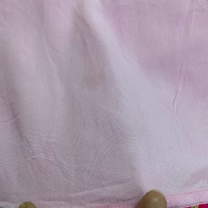 Pink Kurta And Pallazo Set- With Laces