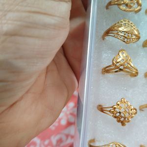 Artificial Gold Polish  Rings Free Size