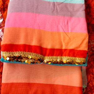 Women Multicolour Georgette Saree Pack Of 2