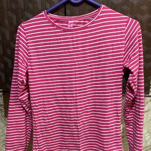 Striped hot pink top